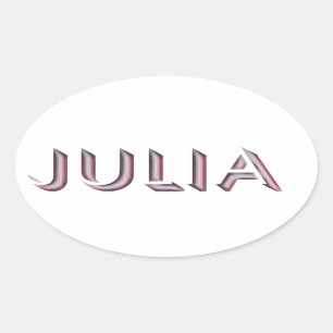 Julia Aufklebername Ovaler Aufkleber