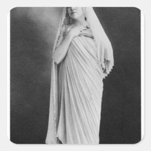 Julia Bartet "im Antigone" durch Sophocles Quadratischer Aufkleber