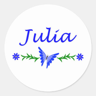 Julia (Blauschmetterling) Runder Aufkleber