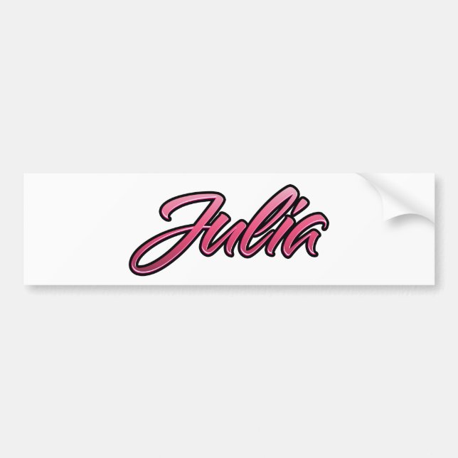 Julia faded pink Aufkleber Sticker Autoaufkleber (Vorne)