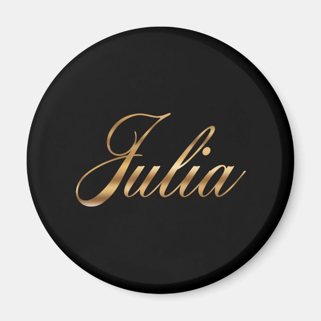 Julia Gold Design Lettering Magnet (Vorne)
