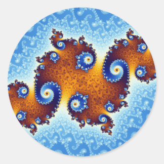 Julia Island Mandelbrot Set Runder Aufkleber