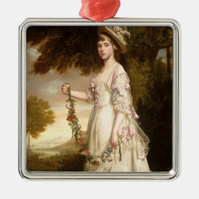 Julia Keathberry Silbernes Ornament (Vorne)