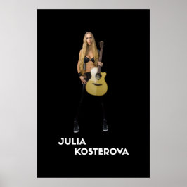 Julia Kosterova LAG Guitars Poster Neu