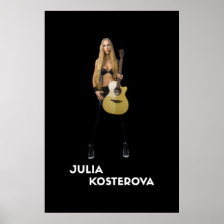 Julia Kosterova LAG Guitars Poster Neu