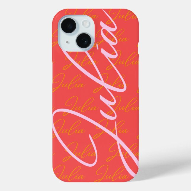 Julia Name Design Pattern Case-Mate iPhone Hülle (Rückseite)