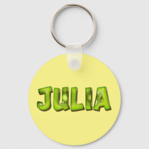 Julia Name Kiwi Design Porte-clés