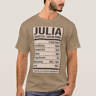 Julia Nutrition Fakten Name Nickname Alias Titel F T-Shirt