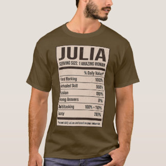 Julia Nutrition Fakten Name Nickname Alias Titel F T-Shirt