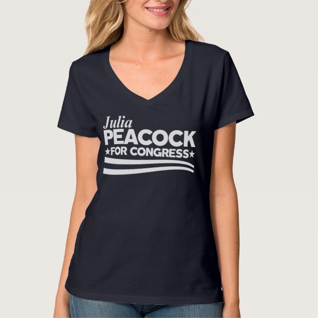 Julia-Pfau T-Shirt (Vorderseite)
