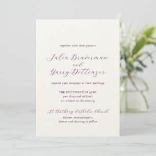 Julia Plum Traditionelle Elegante Hochzeit Einladung