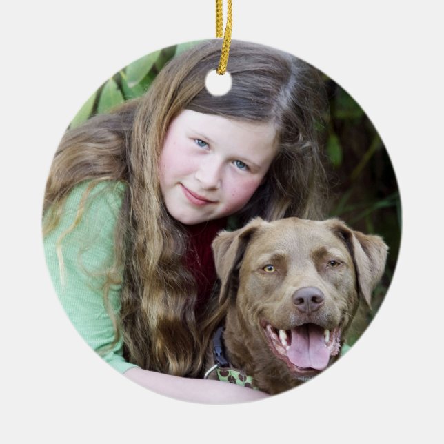 Julia- u. Stechpalmen-Verzierung T Keramik Ornament (Vorne)