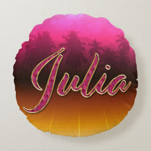 Julia Vorname Name golden pink Kissen