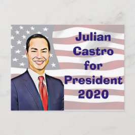 Julian Castro für die Präsidentschaftswahl 2020 Ke Postkarte