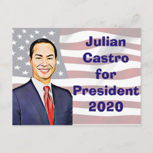 Julian Castro für die Präsidentschaftswahl 2020 Ke Postkarte