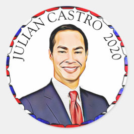 Julian Castro für die Unterstützung der Präsidents Runder Aufkleber