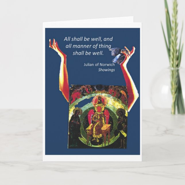 Julian von Norwich Quote Karte (Vorderseite)