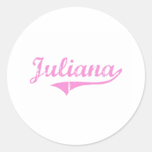 Juliana Classic Style Name Runder Aufkleber