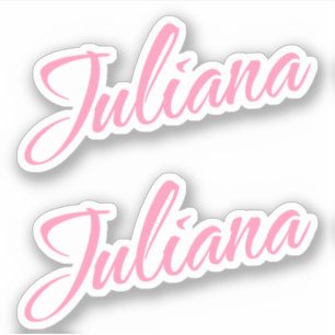 Juliana Nom décoratif en rose x2 Sticker