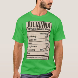 Julianna Nutrition Fakten Name Nickname Alias Tite T-Shirt