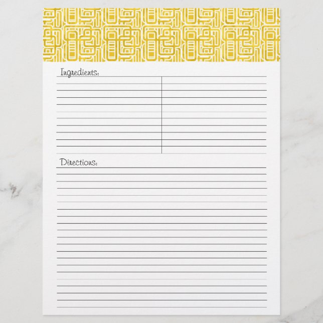 Julianna Recipe Letterhead (Vorderseite)
