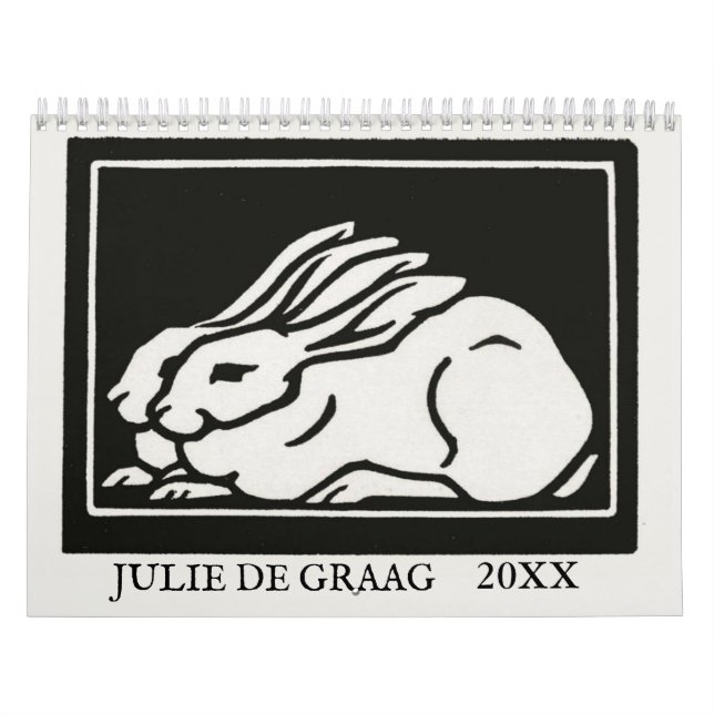 Julie de Graag Art Nouveau Holzschnitzereien nach  Kalender (Titelbild)