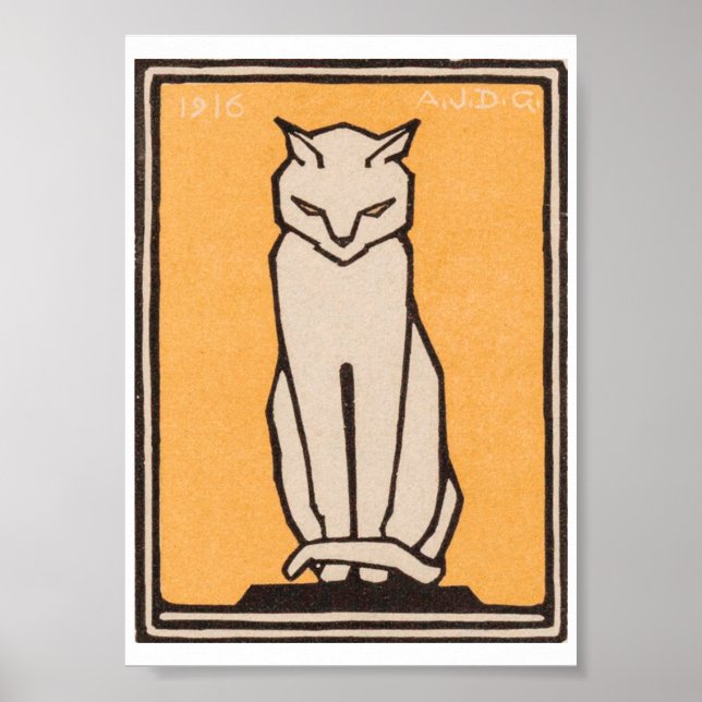 Julie de Graag Sitting Cat Poster (Vorne)