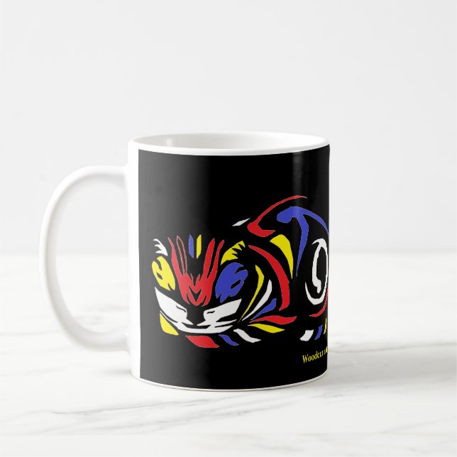 Julie de Graag Woodcut Cat Kaffeetasse (Links)