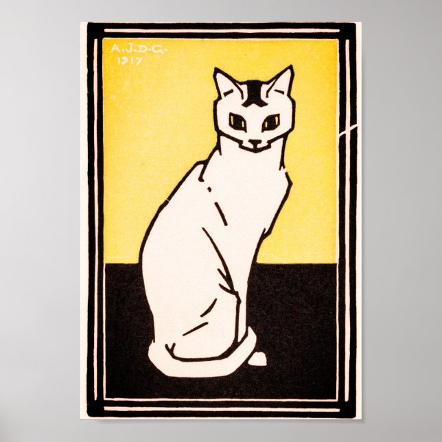 Julie de GraagSitzende Katze Poster (Vorne)