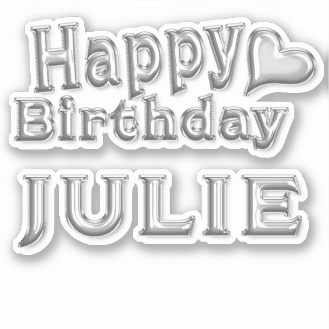 Julie Happy Birthday Autocollants (Devant)
