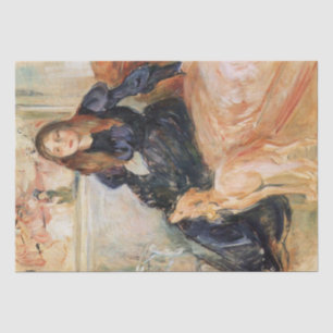 Julie Manet und ihr Greyhound (von Berthe Morisot) Seidenpapier