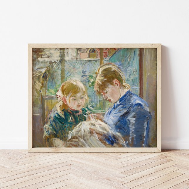 Julie mit ihrem Kindermädchen | Berthe Morisot Poster (Von Creator hochgeladen)