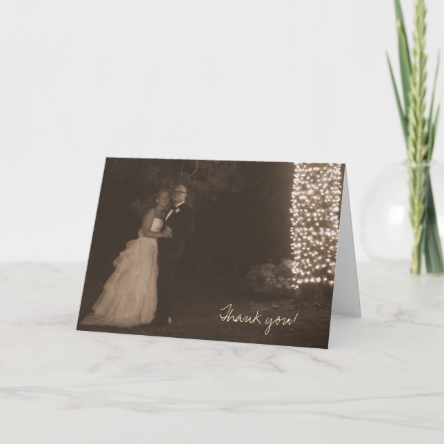 Julie - n Matt, der 4x6 (Sepia) Wedding ist - 332, Dankeskarte (Vorderseite)