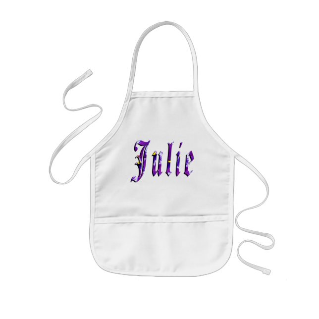 Julie, Name, Logo, Girls Artistic Kindy Schürze (Vorne)
