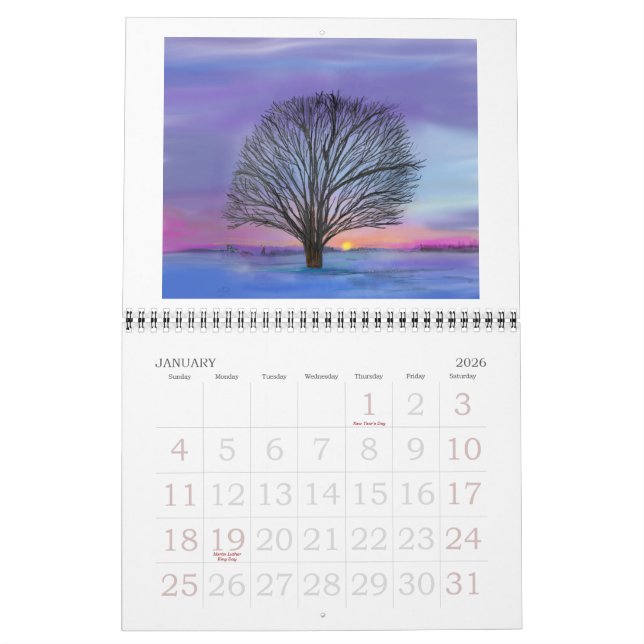 Julie Richman Digital Zeichnend Kalender (Jan 2026)