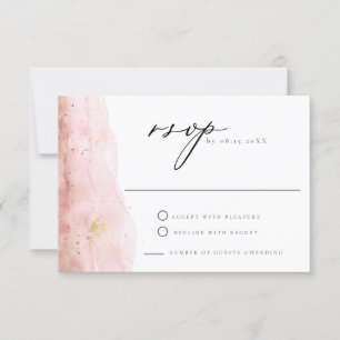 JULIEN Blush Pink Watercolor Wedding RSVP Einladung