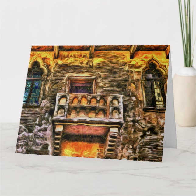 Juliets Balcony Verona Van Gogh Karte (Vorderseite)