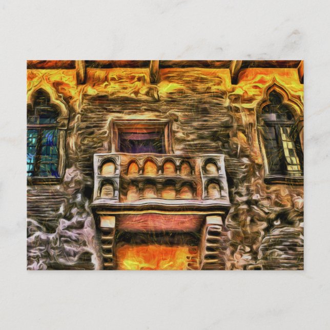 Juliets Balcony Verona Van Gogh Postkarte (Vorderseite)