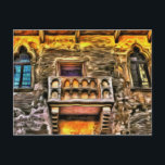 Juliets Balcony Verona Van Gogh Postkarte<br><div class="desc">Vincent Van Gogh-Stil Bild der berühmten Juliet's Balkon auf Juliet's Haus ein gotisches Gebäude aus den 1300er Jahren in Verona Italien sagte,  dass Shakespeares Romeo und Julia inspiriert haben</div>