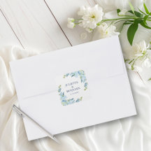 Juliette Blue Wedding Umschlag Aufklebers