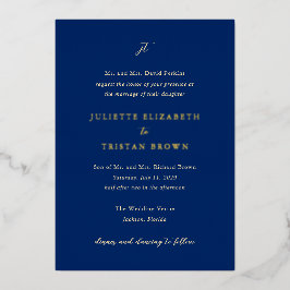 Juliette Elegant Wedding Folieneinladung