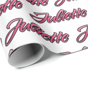 Juliette fade pink personalisiertes Geschenkpapier