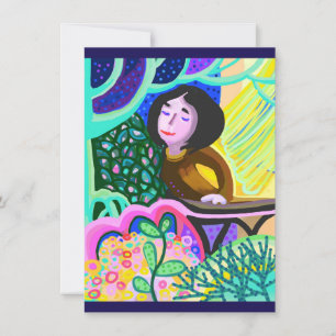 Juliette sur balcon romantique carte d'anniversair