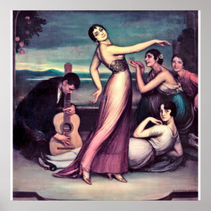 Julio Romero De Torres - Flamenco-Lieder und Tänze Poster