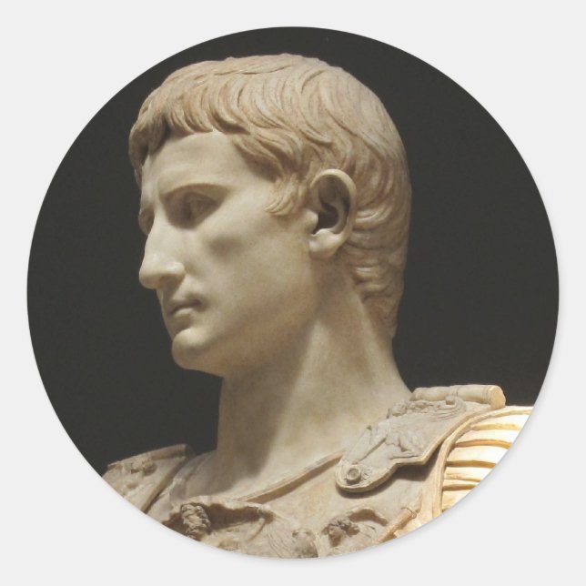 Julius Caesar-Bild Runder Aufkleber (Vorderseite)