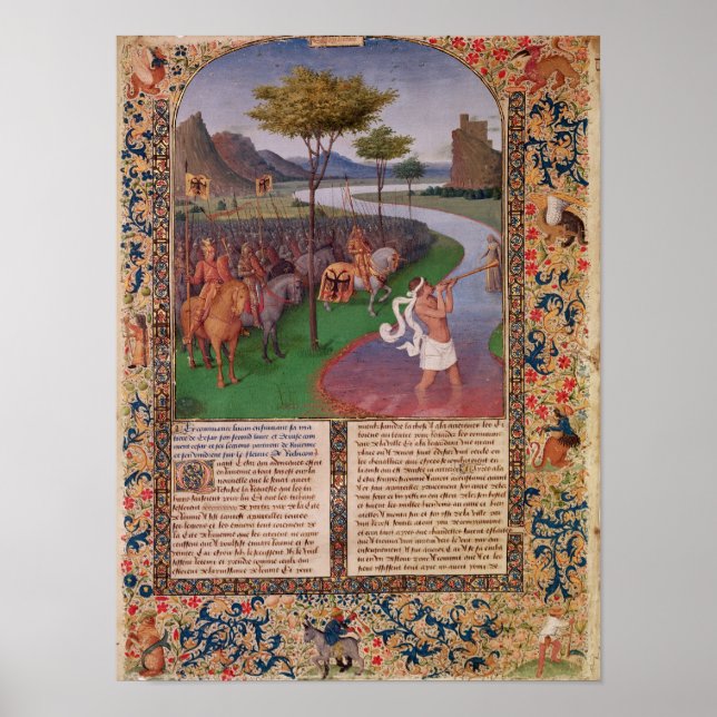 Julius Caesar  Crossing the Rubicon, c.1470 Poster (Vorne)