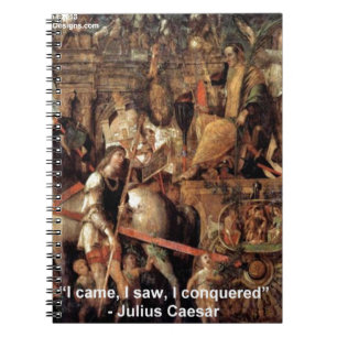 Julius Caesar "Ich eroberte" Zitat Geschenke & T-S Notizblock