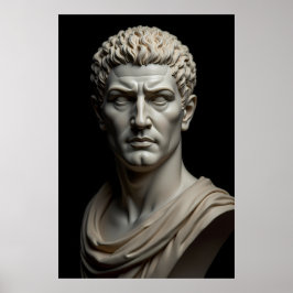 Julius Caesar Portrait, Ikonische römische Führung Poster