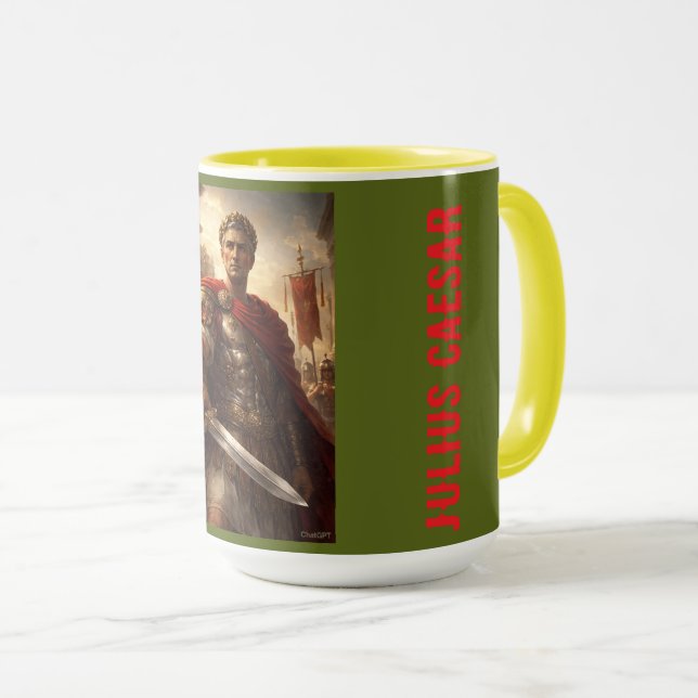 Julius Caesar tiefgrün Tasse (VorderseiteRechts)