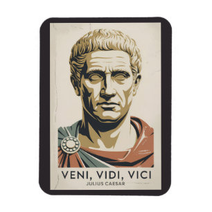 Julius Caesar Zitat Illustration Römisches Reich Magnet